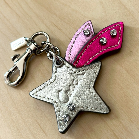 Coach Shooting Star Leather Bag Charm - Picture 1 of 4